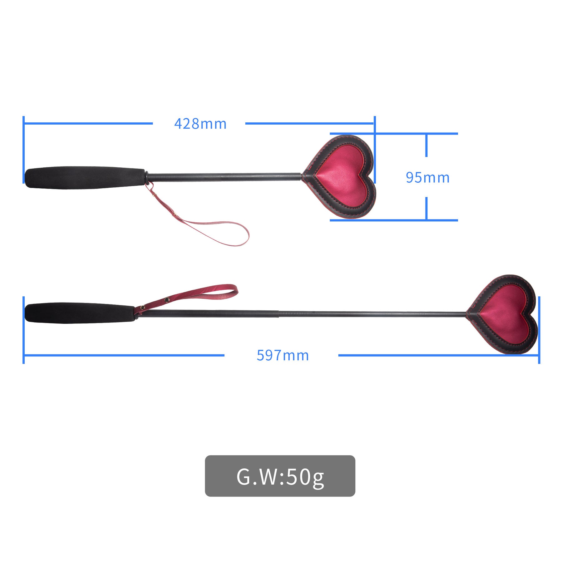 BEING FETISH BDSM Spanking Paddle Crop Whip Sex Toy Black Red Sweet Heart BEING FETISH BDSM Spanking Paddle Crop Whip Sex Toy Black Red Sweet Heart
